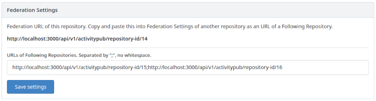 federation settings